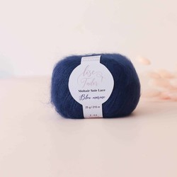 Mohair et soie bleu marine  Lise Tailor